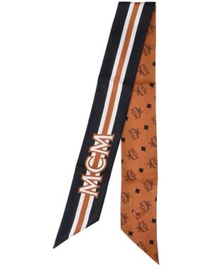 MCM Silk Scarf - Brown