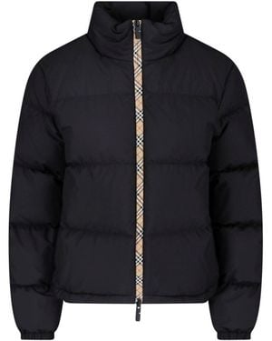 Burberry Down Jacket "Check" - Blue