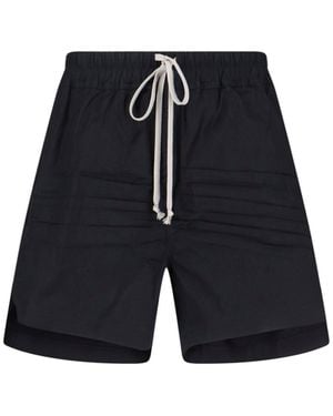 Rick Owens Cotton Shorts - Blue