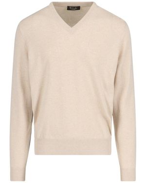 Loro Piana V-Neck Jumper - White