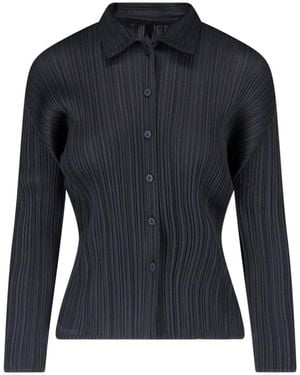Pleats Please Issey Miyake Pleated Shirt - Blue