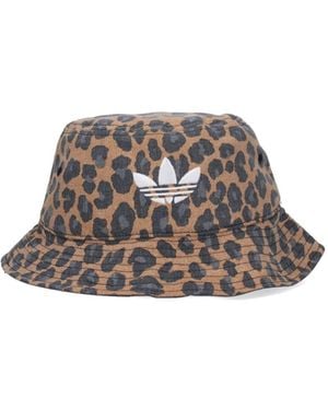 adidas 'Leopard' Bucket Hat - Brown