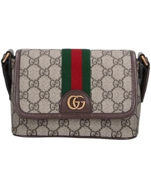 Gucci Borsa A Spalla Mini "Ophidia" - Grigio