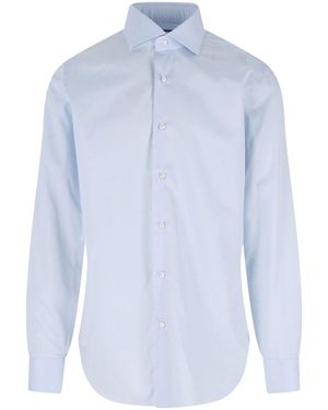 Barba Napoli Cotton Shirt - Blue