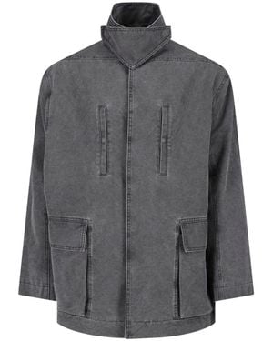 Rick Owens Jacket "Collared Mac" - Gray