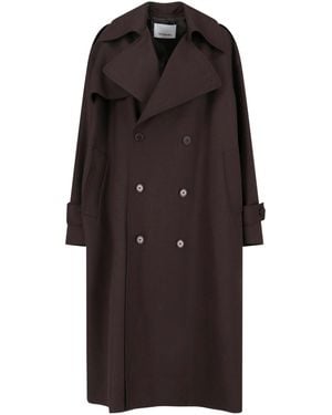Frankie Shop 'Dursley' Double-Breasted Trench Coat - Black