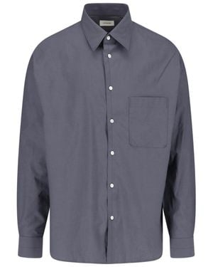 Lemaire Camicia In Cotone E Seta - Blu