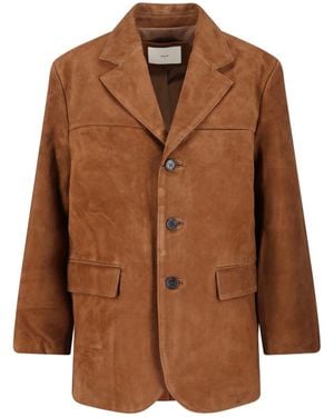 DUNST Giacca In Suede - Marrone