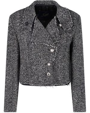 The Seafarer Giacca In Tweed - Nero