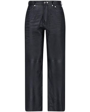 Our Legacy Leather Joggers Carlson - Blue