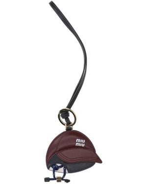 Miu Miu Keychain Cap Baseball Trick - White