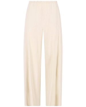 Max Mara Linen And Viscose Pants - White