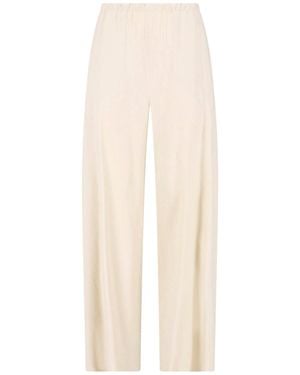 Max Mara Linen And Viscose Trousers - White