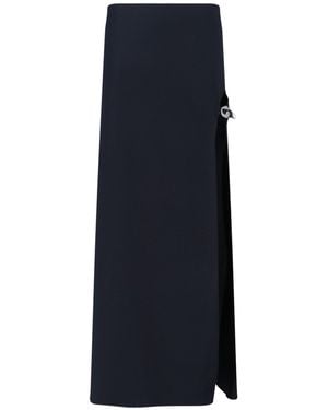 Coperni Maxi Skirt With Garter Detail - Blue
