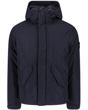 Stone Island Hooded Jacket "Micro Reps Ny" - Blue