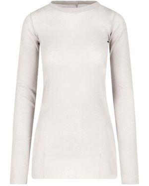 Rick Owens T-Shirt In Cotone - Bianco