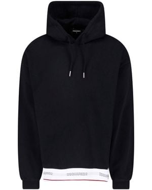 DSquared² Hooded Sweatshirt Logo - Blue