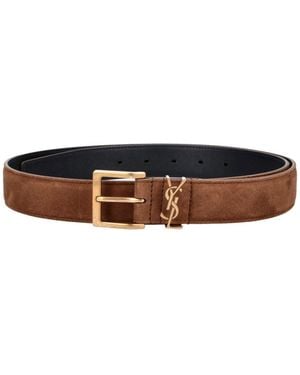 Saint Laurent Belt “Cassandre” - White
