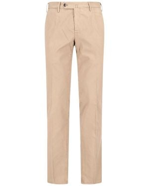 PT Torino Cotton Blend Trousers - Natural