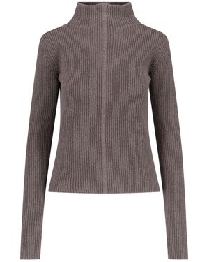 Rick Owens Maglione "Headon Dbl Lupetto" - Marrone