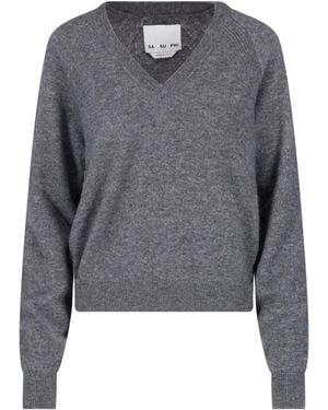 Sa Su Phi Maglione In Cashmere E Seta - Grigio