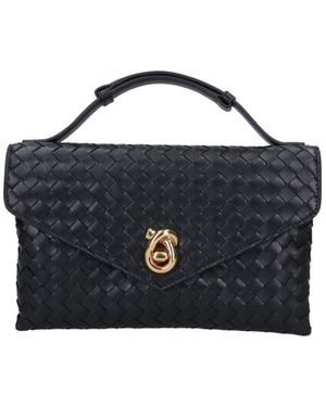 Bottega Veneta Shoulder Bag "Knot Lock" - Blue