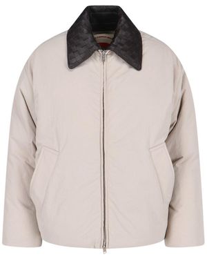 Bottega Veneta Braided Down Jacket - Grey