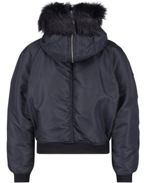 Gucci Bomber Jacket With Fur - Blue