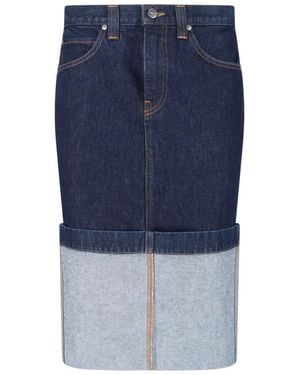 KHAITE Skirts Cotton - Blue