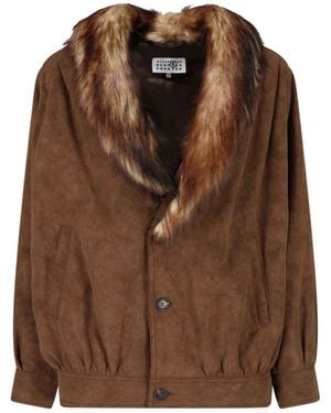 MM6 by Maison Margiela Faux Fur Jacket - Brown