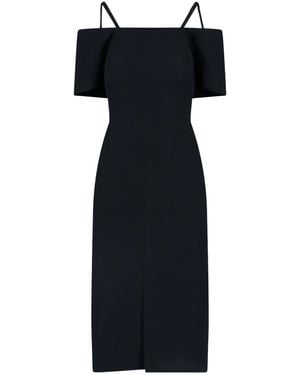 Victoria Beckham Midi Bandeau Dress - Black