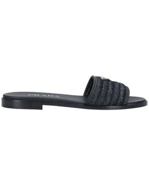 Prada Logo Sandals - Blue