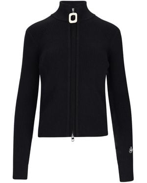 JW Anderson Zip Logo Cardigan - Blue