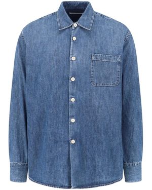 Our Legacy Multicolour Patchwork Organic Cotton Shirt - Blue