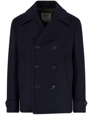 Valstar Short Double-Breasted Coat - Blue