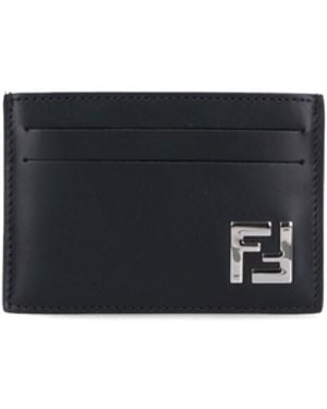 Fendi Portacarte Slim "Squared Ff" - Nero