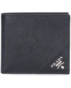 Prada Saffiano Bi-fold Wallet - Black