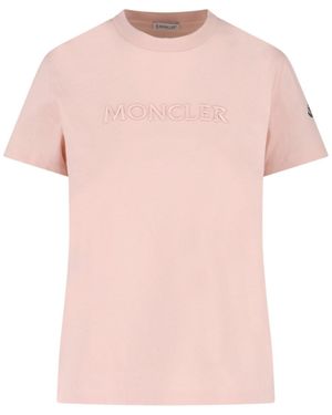 Moncler Logo T-Shirt - Pink