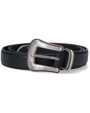 Tonywack Calf Leather Belt - Black