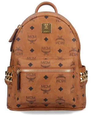MCM Zaino Con Studs "Stark" - Marrone