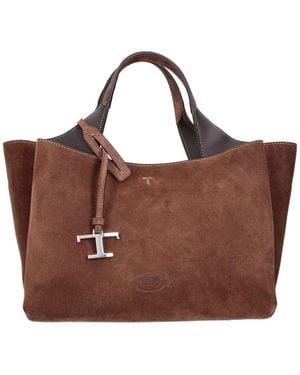 Tod's Mini Suede Handbag - Brown