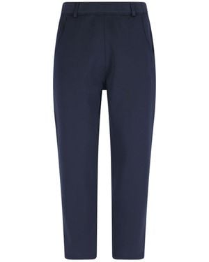 Prada Logo Straight Trousers - Blue