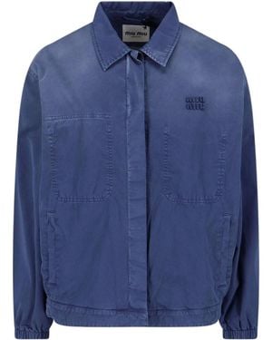Miu Miu Cotton Jacket - Blue