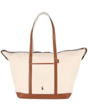 Polo Ralph Lauren Medium Logo Tote Bag - Natural