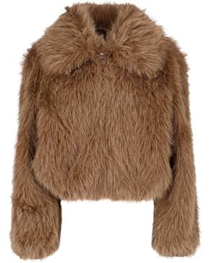 Frankie Shop Faux "Hope" Fur Jacket - Brown