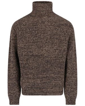 Lemaire Maglione In Alpaca E Yak - Marrone