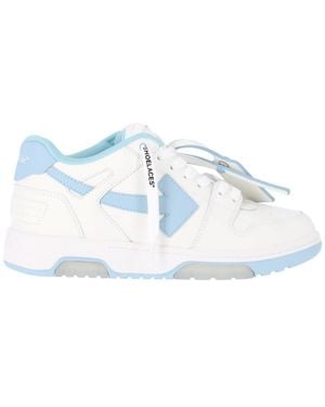 Off-White c/o Virgil Abloh Low-Top Leather Trainers - Blue