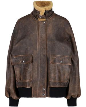 KHAITE Jackets Lamb Leather - Brown