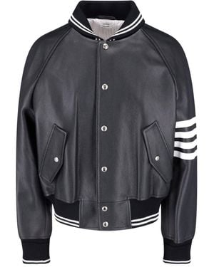 Thom Browne Leather Blouson - Black