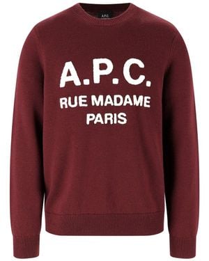 A.P.C. Virgin Wool Sweater - Red